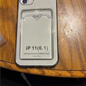 Clear Phone Case for iPhone 11 with Card Holder